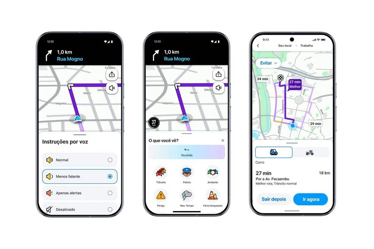 Waze inova com IA e 'modo menos falante'