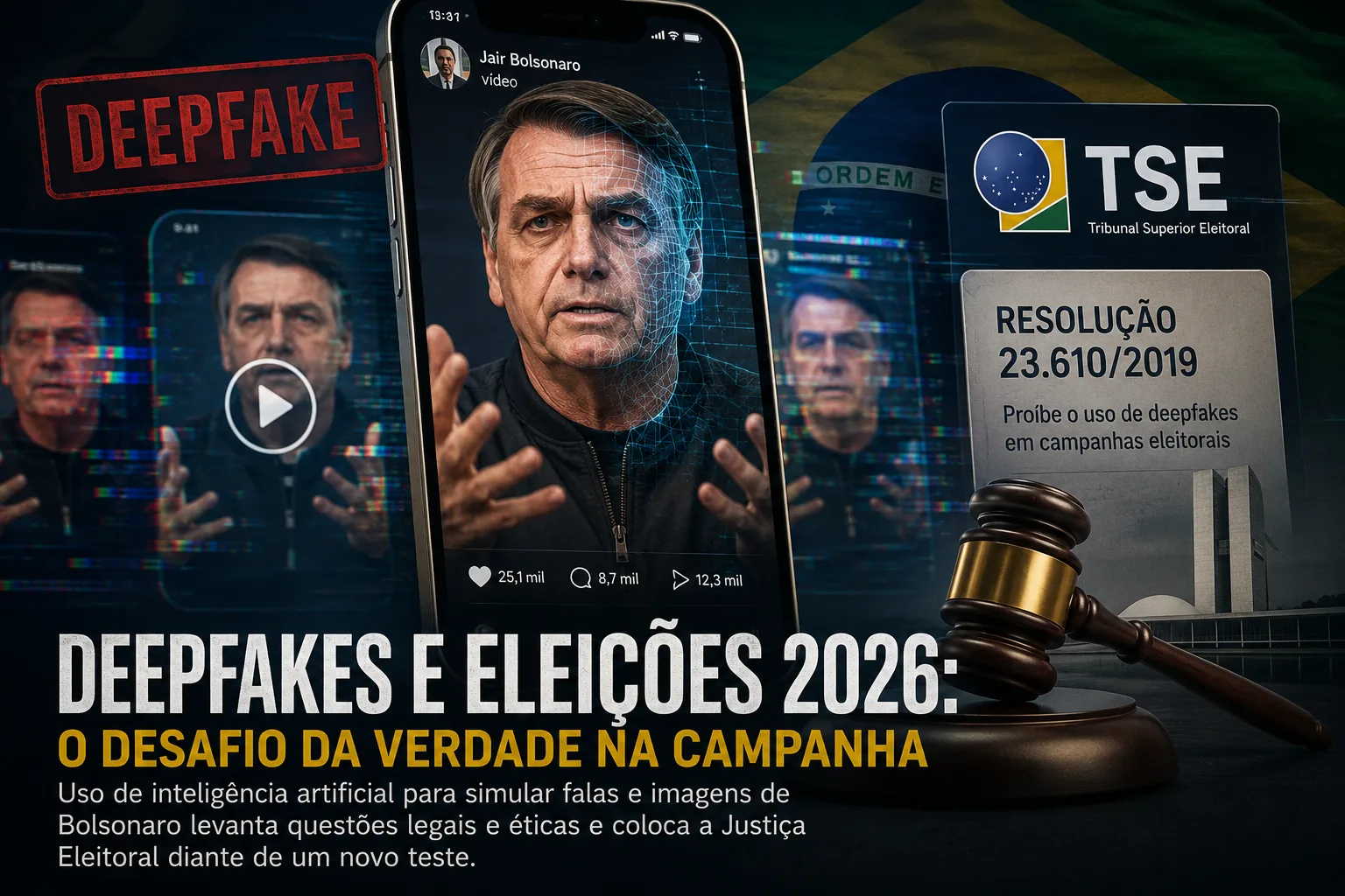 Deepfakes de Bolsonaro agitam eleição de 2026