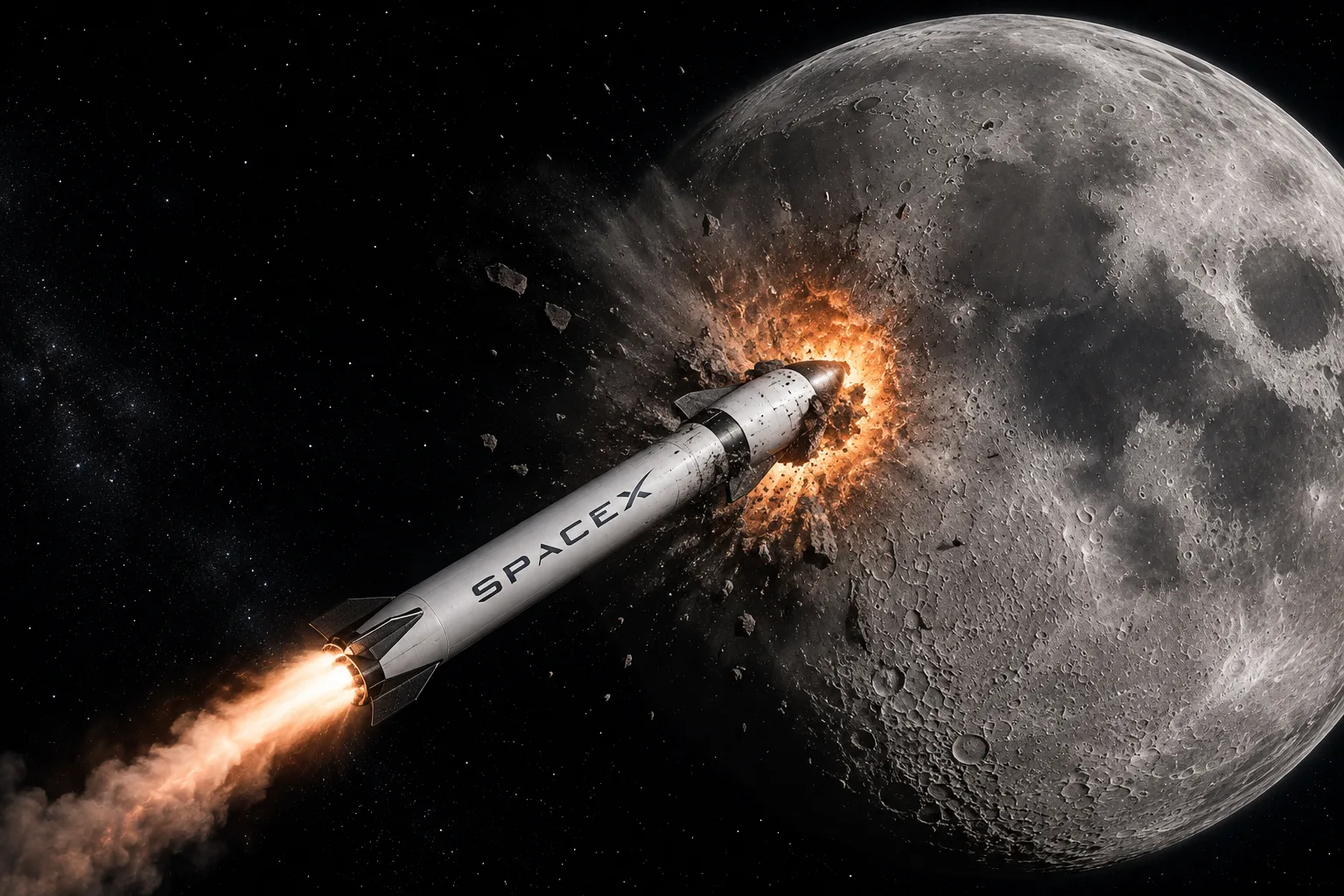 Foguete da SpaceX colidirá com a Lua