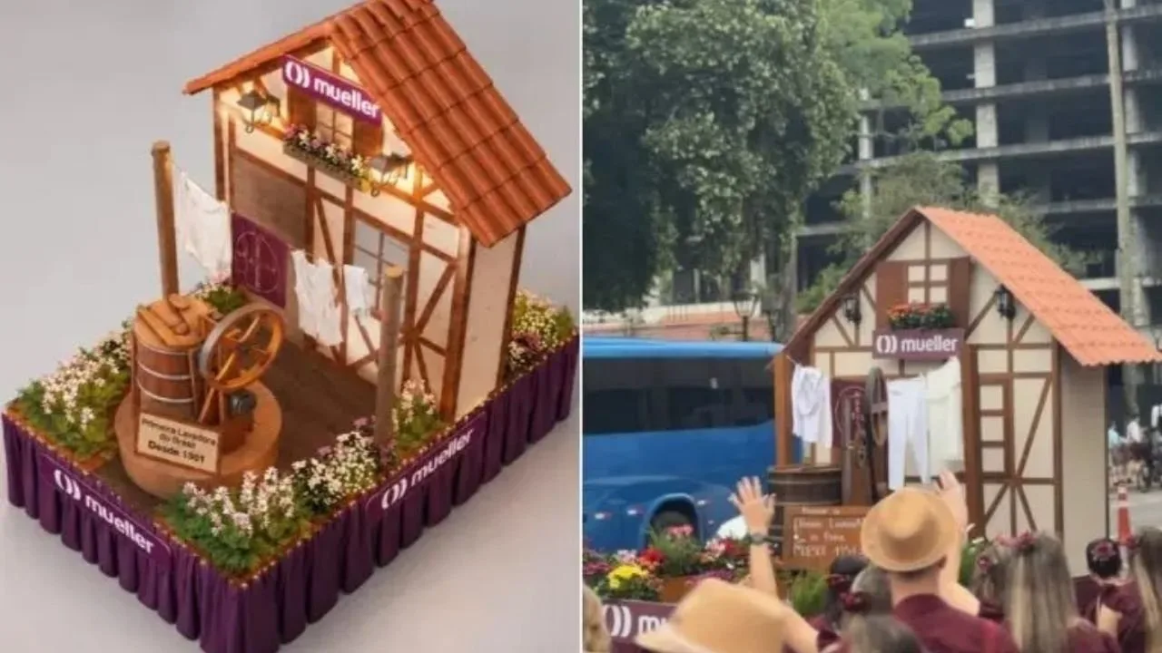 Máquina de lavar histórica é destaque na Oktoberfest
